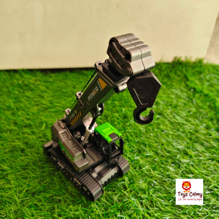 Friction Power Crane Toy With Cable & 360 Degree Rotation