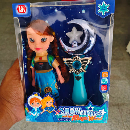 Snow Princess with her Magic Wand - Colorful Lights