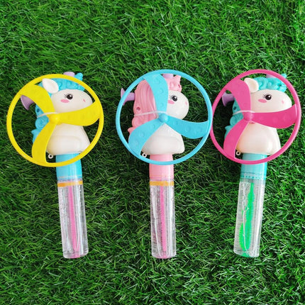 2 in 1 Unicorn Toy (Bubble + Flying Toys)