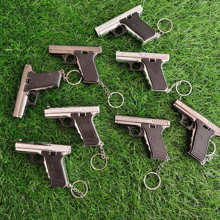 3 in 1 Pocket Gun Keychain (Pack of 1 Keychain)