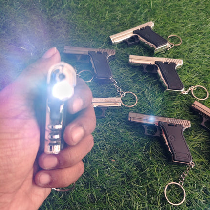 3 in 1 Pocket Gun Keychain (Pack of 1 Keychain)