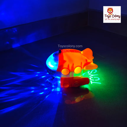 Aerospace Dream with Colorful Lights and Music