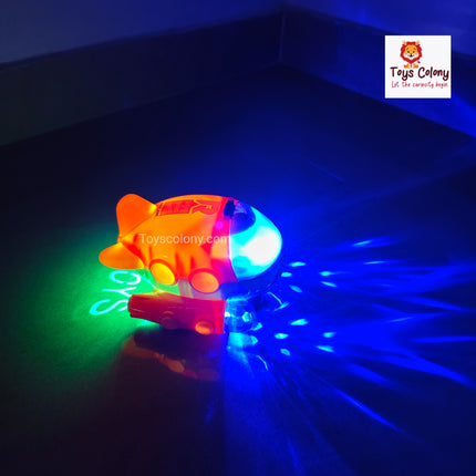 Aerospace Dream with Colorful Lights and Music