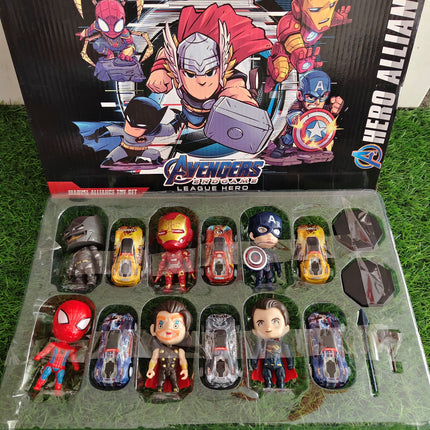 Avengers Superheroes + Cars – Full Pack Toy Set