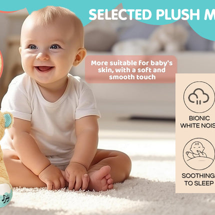 Breathing Teddy Bear Plush Sound Machine – Soft Baby Sleep Soother with Music, Lights & Heartbeat Motion | Suitable for All Age Groups