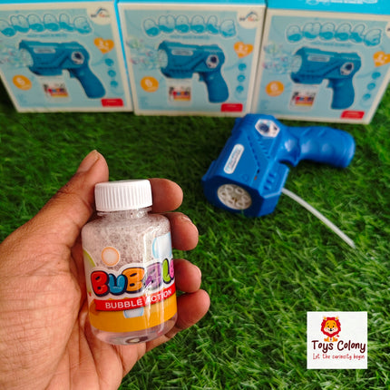 Bubble Gun with Solution Bottle