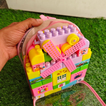 Kids Building Blocks Bag 58 Pcs – Creative Fun for Growing Minds