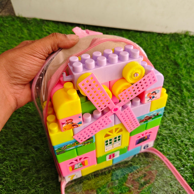 Kids Building Blocks Bag 58 Pcs – Creative Fun for Growing Minds