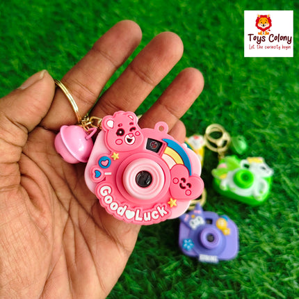 Cute Cartoon Projection Camera Keychain
