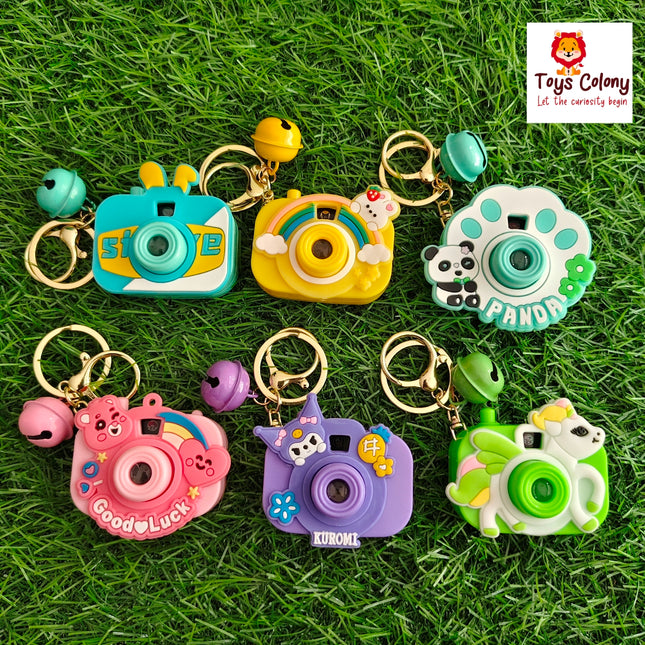 Cute Cartoon Projection Camera Keychain