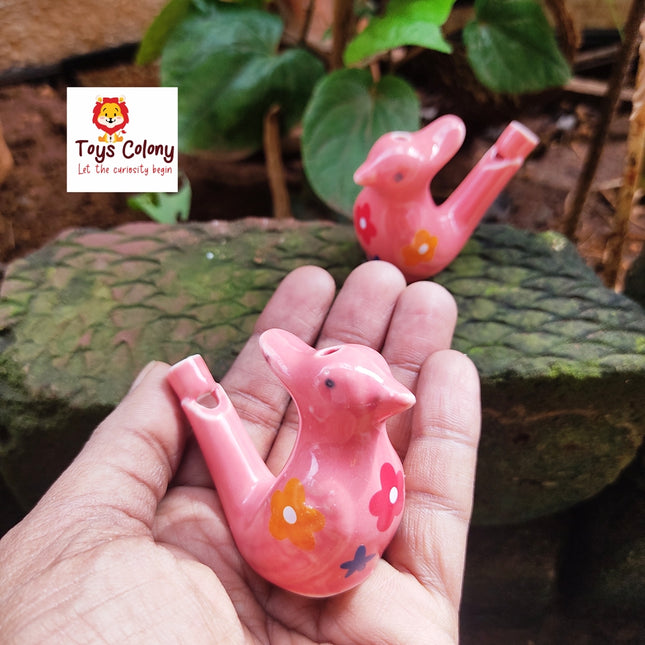 Chirping Water Bird Whistle Ceramic - Peach