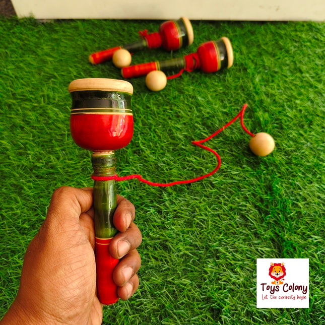Wooden Cup and Ball Game – Classic Fun with a Skillful Twist