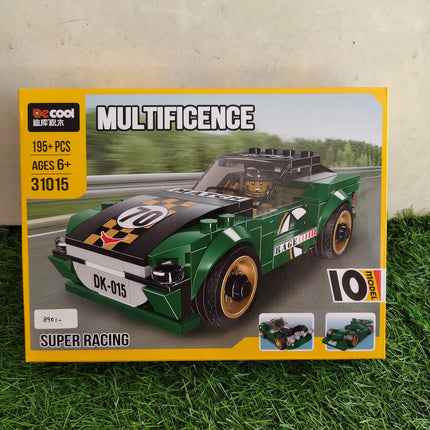 DIY Racing Car - Green  (195+ Pieces | 10 Models)