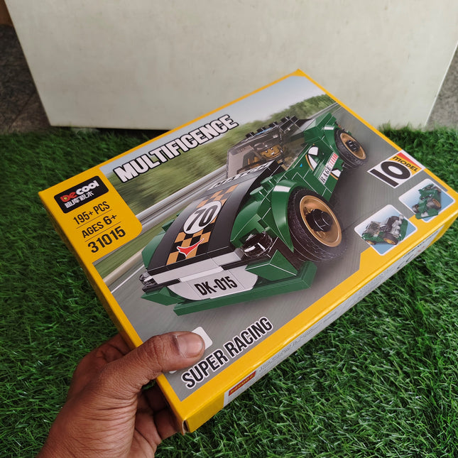 DIY Racing Car - Green  (195+ Pieces | 10 Models)