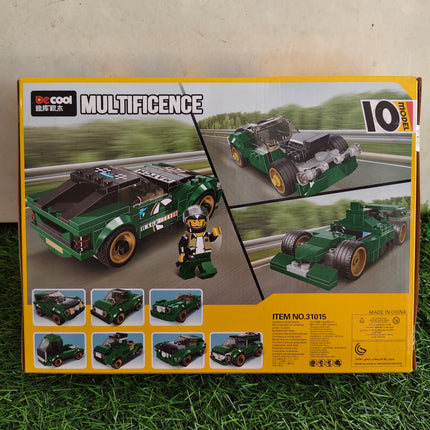 DIY Racing Car - Green  (195+ Pieces | 10 Models)
