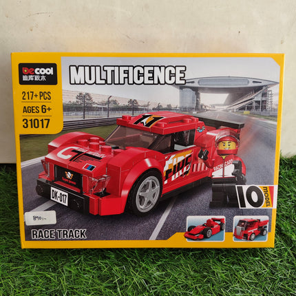 DIY Racing Car - Red (217+ Pieces | 10 Models)