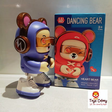 Dancing Cool Bear with Heart Lights