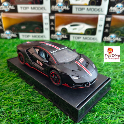 Metal Die-cast Pull back Car - Black-Red