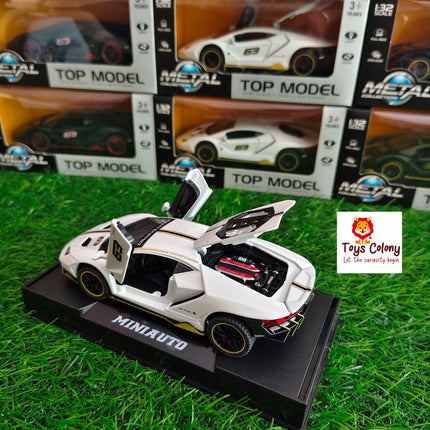 Metal Die-cast Pull back Car - White