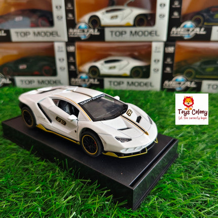 Metal Die-cast Pull back Car - White