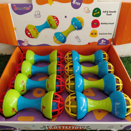 Dumbbells Bell Rattle (Pack of 1 Rattle)