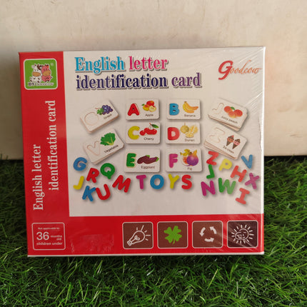 Wooden English Letter Identification Game