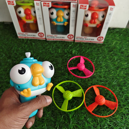 Flying Saucer Toy with 3 Flying Wheels – Animal Theme
