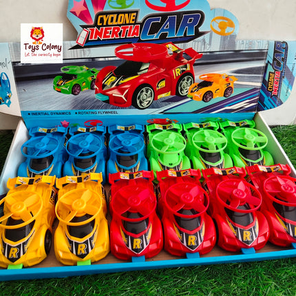 Friction Car with Flying Wheel – Crash, Spin & Fly