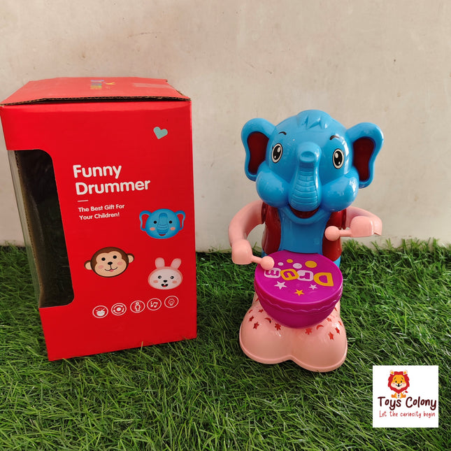 Happy Drummer - Elephant (Pack of 1 Toy)