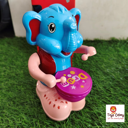 Happy Drummer - Elephant (Pack of 1 Toy)