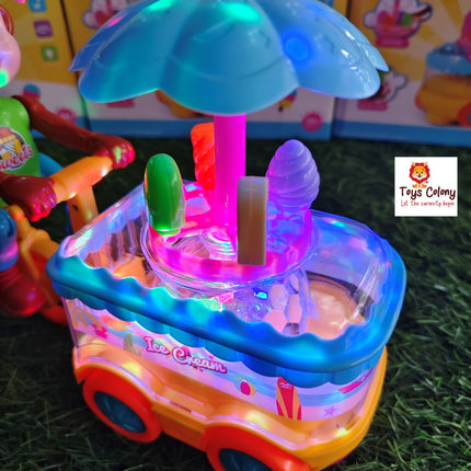 Monkey Riding Ice Cream Bike – Musical Light-Up Toy