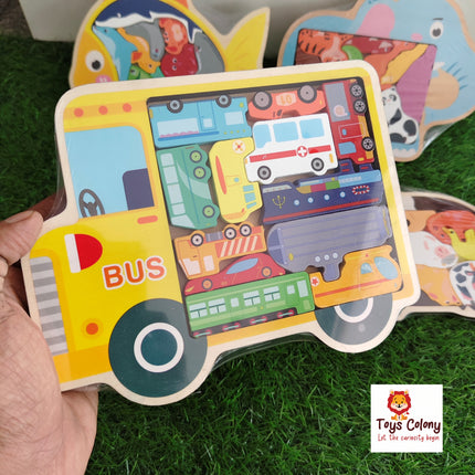 3D - Wooden Learning Shape Boards (Pack of 1 Board)