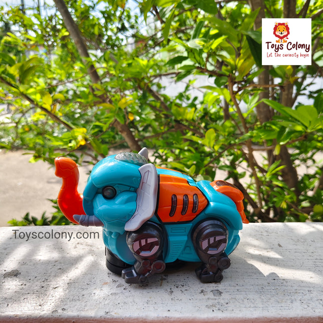 MECHA Elephant with Colorful Lights & Real Elephant Sound | 360 Degree Rotation