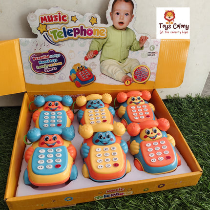 Music Telephone Toy – With Rolling Wheel Base