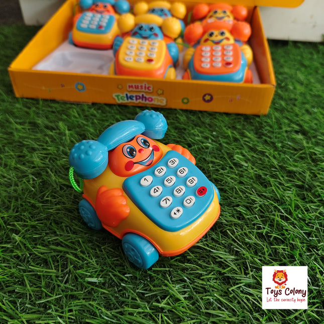Music Telephone Toy – With Rolling Wheel Base