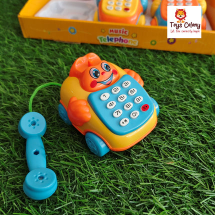 Music Telephone Toy – With Rolling Wheel Base