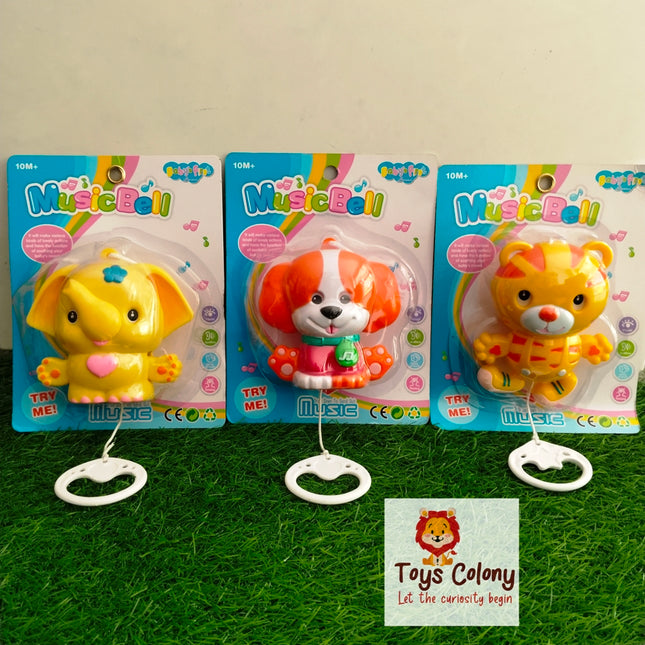 Pull String Music Bell Toy for Babies