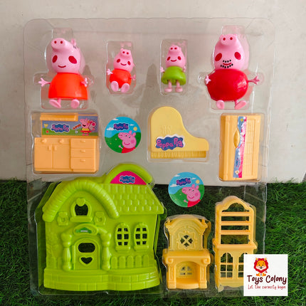 Doll house with Peppa Pig Family!