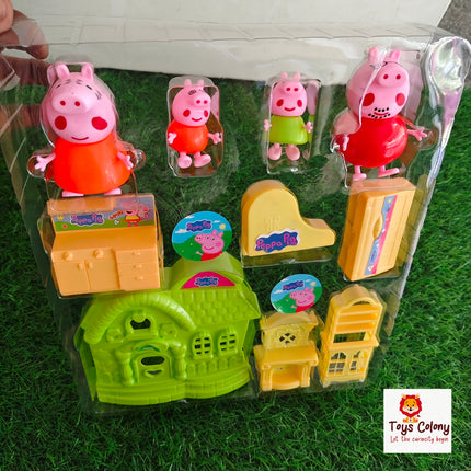 Doll house with Peppa Pig Family!