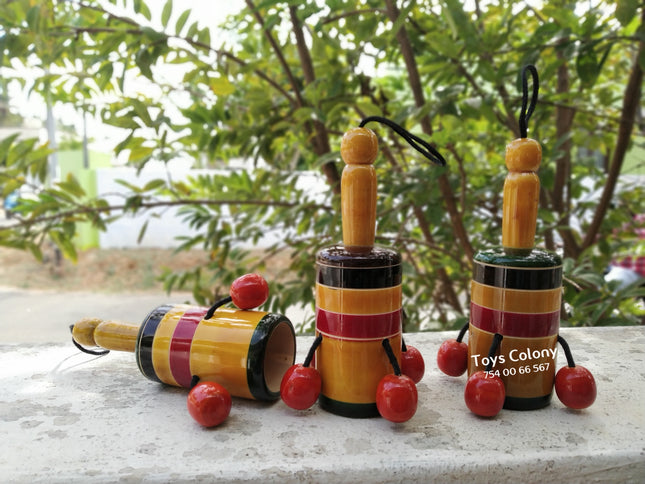 Wooden Bell Rattle (Pack of 1 Rattle)