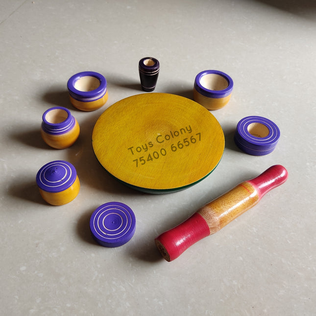 Cooking Set with Chapathi Maker and Roller Pin