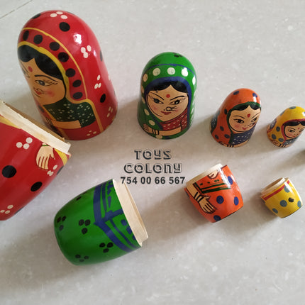 5 in 1 Wooden Doll Set (5 Dolls)