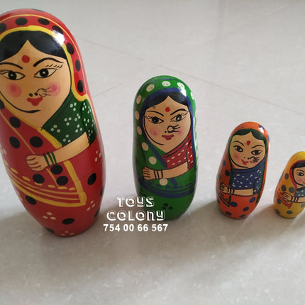 5 in 1 Wooden Doll Set (5 Dolls)