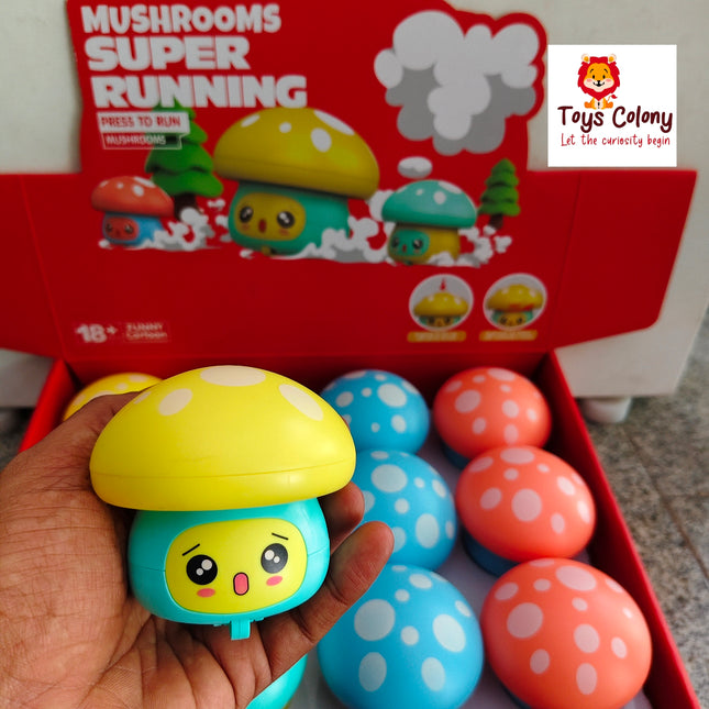 Mushroom Toys - Press and Go Colorful Cute Mushrooms