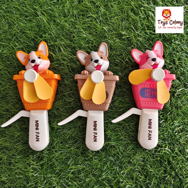 Puppy Hand Held Fan Toy