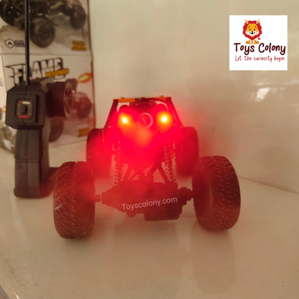 Remote Control Car For Kids With Mist Smoke Effect 2 Wd Monster Truck Rock Crawler Climbing