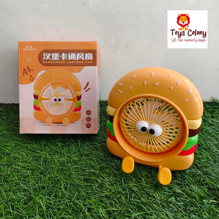 Keep Cool with a Fun Twist – Burger Theme Rechargeable Fan