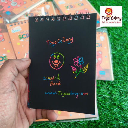 Rainbow Scratch Notebook with Pencil Stick