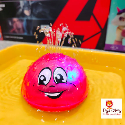 Smiley Water Fountain with Colorful Lights - Sensor
