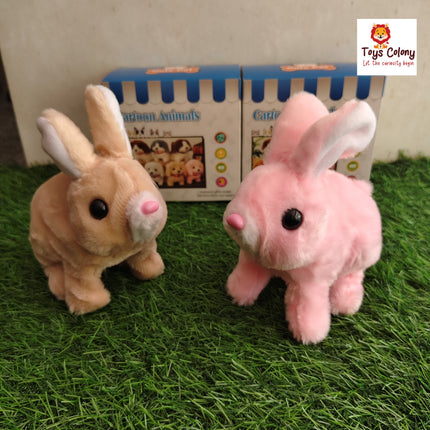 Soft Fur Jumping Rabbit with Lights